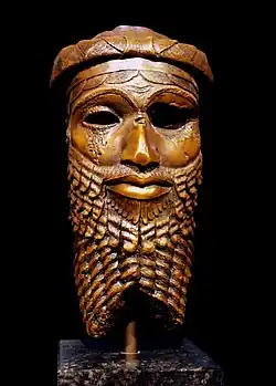 Bronze head of an Akkadian ruler, discovered in Nineveh in 1931, presumably depicting either Sargon of Akkad or Sargon's grandson Naram-Sin.[87]