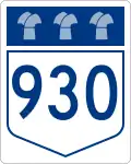 Highway 930 marker