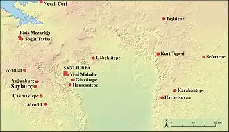 Relative location of Sayburç