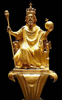 Charlemagne on the Scepter of Charles V, 1370s, Louvre