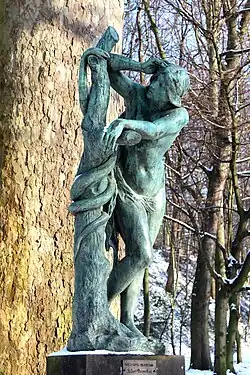 Eve and the Serpent by Desenfans (1890)