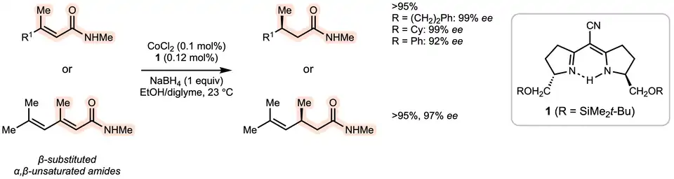 Conjugate reduction of amides