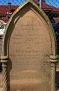 Gravestone of Anne Greaves, daughter of John and Anne Scholey. Grave is located at Christchurch Cathedral, Newcastle New South Wales.