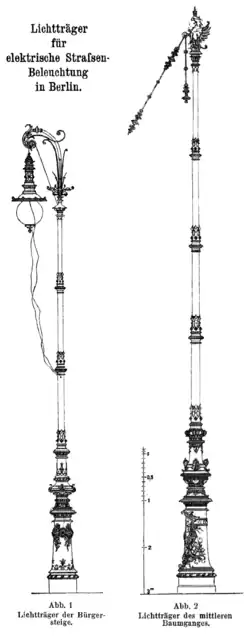Schupmann's drawing of the candelabra, now named after him.