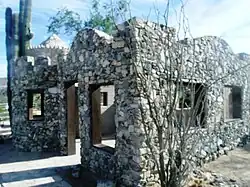 Front view of the ruins of the Scorpion Gulch residence.