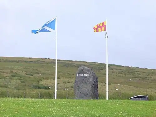 Flags of Scotland and Northumberland