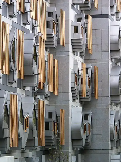 The parliament building viewed from Salisbury Crags