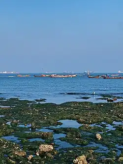 Fishing boats in Xieziwan (lit. Crab Bay) in Dalian