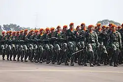 Kopasgat soldiers with their distinct camo