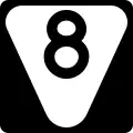 State Route 8 marker