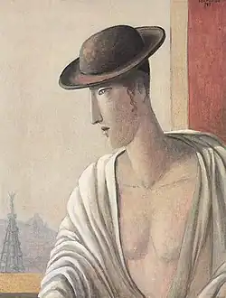 Selbstbildnis in Brüssel, 60&nbsp;cm × 70&nbsp;cm, Öl, Leinwand, 1986