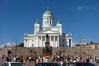 The Senate Square and Lutheran Cathedral in Helsinki