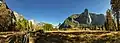 Sentinel Rock (right) in Yosemite Valley. (camera pointed east)