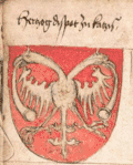 Despot Stefan's coat of arms, Wernigeroder Schaffhausensches Wappenbuch (between 1486–1492)