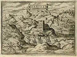 Landscape near Saris, on a 1587 print by Jean Zuallart[1]