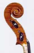 Sesto Rocchi violin scroll 1975