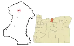 Location in Oregon
