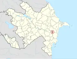 Map of Azerbaijan showing Shirvan