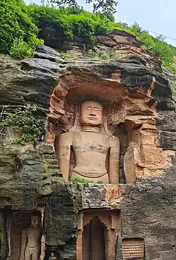 58.4 feet (17.8&nbsp;m) Rishabhanatha, Gopachal rock cut monuments