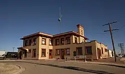 Harvey House near the tracks in Slaton