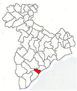 Location in Giurgiu County