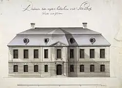 Adelcrantz' design for the garden façade