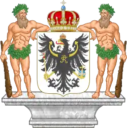Arms of the Kingdom of Prussia including the cypher of King Friedrich I of Prussia at the centre