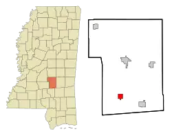 Location of Mize, Mississippi