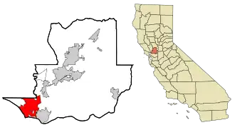 Location in Solano County and the state of California