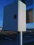 Solar Panel Battery Enclosure on Traffic Light