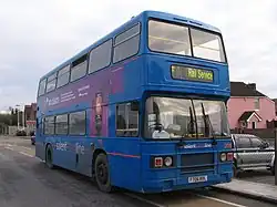 Leyland Olympian in revised Solent Blue Line livery in January 2007.