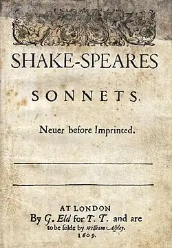 Book cover with Shakespeare's name spelled Shake hyphen speare