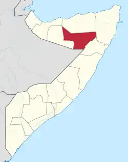 Location in Somalia