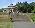 Flight of steps up to Boer War memorial and Pavilion