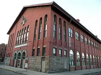 South Side Market Building (aka the "South Side Market House"), built in 1915, at South 12th and Bingham Streets (Bedford Square).