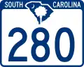 South Carolina Highway 280 marker