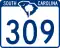 South Carolina Highway 309 marker