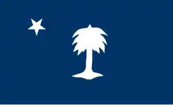 The earliest South Carolina palmetto flag (1830–1860)[5]