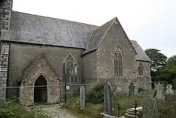 The South entrance of the church