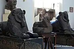 Photo of Tanite sphinxes in a museum