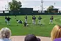 Warming up at Hi Corbett Field, Spring Training 2003