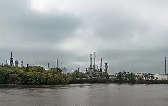 The Marathon Petroleum-owned Saint Paul Park Refinery on the banks of the Mississippi River