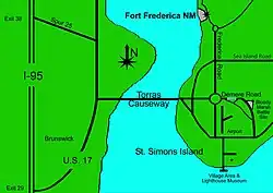 Modern map of the area