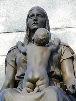 The mother and child.