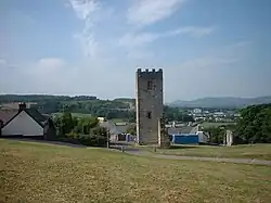 The tower from a distance