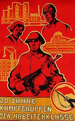 State gift of honour - GDR - tapestry - 20 years of working-class fighting group