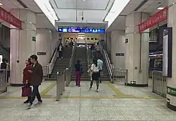 Stairs to exit C
