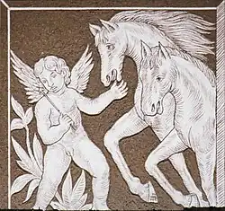 Amor, sgrafitto, Litomyšl Castle