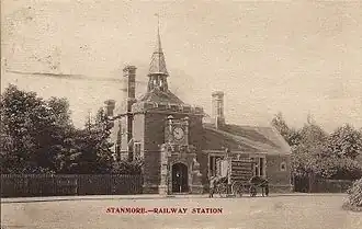 The ornate Stanmore station (c.1905)