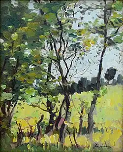 River meadow in Poduri, painting by Ștefan Luchian (1909)